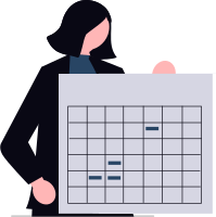 An advanced learner of English with a timetable of coaching lessions.