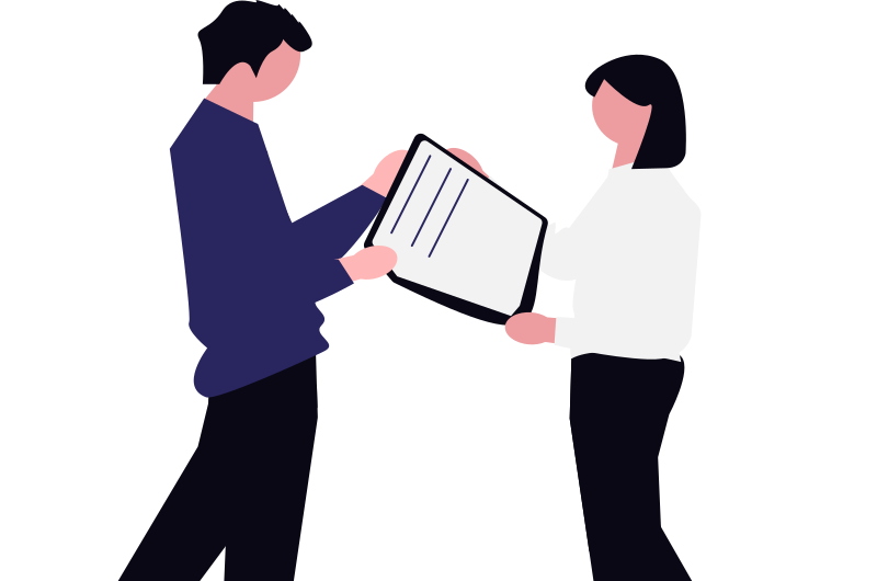 A language coach and an English student engaged in a one-to-one coaching lesson